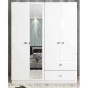 Zerka Concept Point 4 Kapaklı Beyaz Gardırop Dolap
