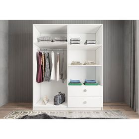 Zerka Concept Point 4 Kapaklı Beyaz Gardırop Dolap