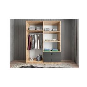 Zerka Concept Point 4 Kapaklı Çam Gardırop Dolap