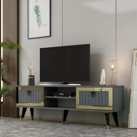 Zerka Concept Sandro Antrasit-Altın Tv Ünitesi