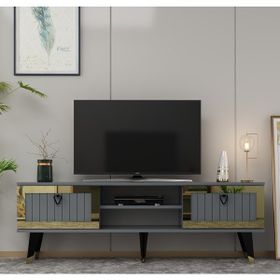 Zerka Concept Sandro Antrasit-Altın Tv Ünitesi