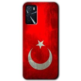 Zero Oppo A16 HD Desen Baskılı Albayrak Cep Telefonu Kılıfı