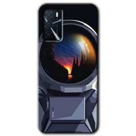 Zero Oppo A16 HD Desen Baskılı Astronot Cep Telefonu Kılıfı