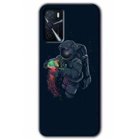 Zero Oppo A16 HD Desen Baskılı Astronot Kıyafeti Cep Telefonu Kılıfı