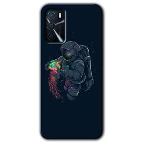Zero Oppo A16 HD Desen Baskılı Astronot Kıyafeti Cep Telefonu Kılıfı
