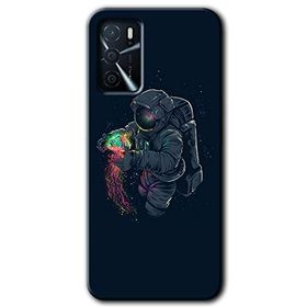 Zero Oppo A16 HD Desen Baskılı Astronot Kıyafeti Cep Telefonu Kılıfı