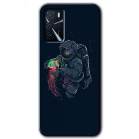 Zero Oppo A16 HD Desen Baskılı Astronot Kıyafeti Cep Telefonu Kılıfı