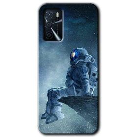 Zero Oppo A16 HD Desen Baskılı Astronot Yalnızlığı Cep Telefonu Kılıfı