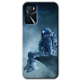 Zero Oppo A16 HD Desen Baskılı Astronot Yalnızlığı Cep Telefonu Kılıfı