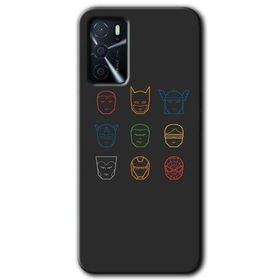 Zero Oppo A16 HD Desen Baskılı Avengers Minimalism Cep Telefonu Kılıfı