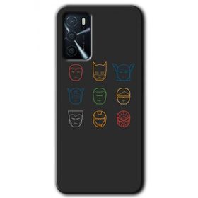 Zero Oppo A16 HD Desen Baskılı Avengers Minimalism Cep Telefonu Kılıfı