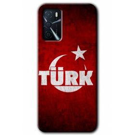 Zero Oppo A16 HD Desen Baskılı Ayyıldız Türk Cep Telefonu Kılıfı