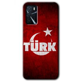 Zero Oppo A16 HD Desen Baskılı Ayyıldız Türk Cep Telefonu Kılıfı