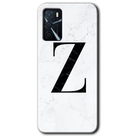 Zero Oppo A16 HD Desen Baskılı Beyaz Mermer Desenli Ü Harfi Cep Telefonu Kılıfı
