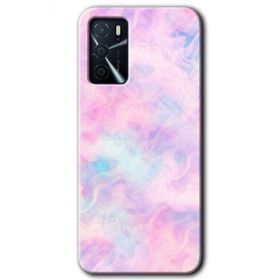 Zero Oppo A16 HD Desen Baskılı Pembe Duman Cep Telefonu Kılıfı