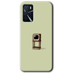 Zero Oppo A16 HD Desen Baskılı Retro TV Cep Telefonu Kılıfı