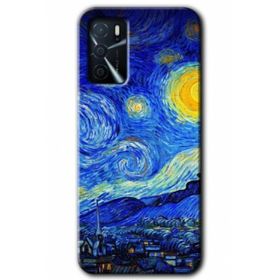 Zero Oppo A16 HD Desen Baskılı Starry Night Cep Telefonu Kılıfı