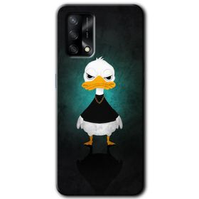 Zero Oppo A54 HD Desen Baskılı Angry Duck Cep Telefonu Kılıfı