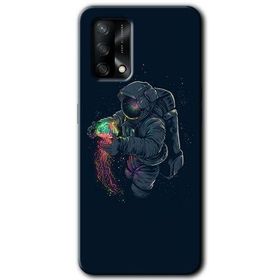 Zero Oppo A54 HD Desen Baskılı Astronot Kıyafeti Cep Telefonu Kılıfı
