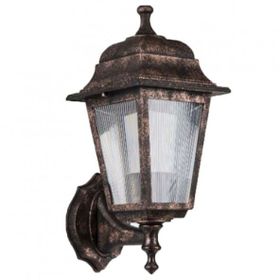 Zerpa Aydınlatma 20 cm x 39 cm Dekoratif Optik Kare Bakır Duvar Armatür Aplik