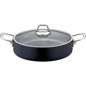 Zest Gusto 28 cm Basık Siyah Granit Tencere