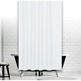Zethome 0010 Jackline Çift Kanat Beyaz Banyo Perdesi