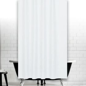 Zethome 0010 Jackline Çift Kanat Beyaz Banyo Perdesi