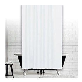Zethome 0010 Jackline Çift Kanat Beyaz Banyo Perdesi