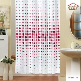 Zethome 4961 Evdy Çift Kanat Pembe 110x200 cm Duş Perdesi