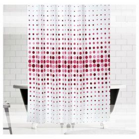 Zethome 4961 Evdy Çift Kanat Pembe 110x200 cm Duş Perdesi