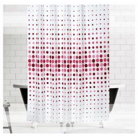 Zethome 4961 Evdy Çift Kanat Pembe 110x200 cm Duş Perdesi