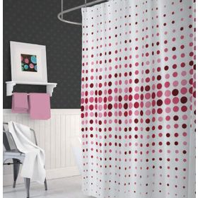 Zethome 4961 Evdy Çift Kanat Pembe 110x200 cm Duş Perdesi
