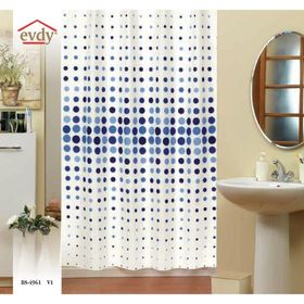 Zethome 4961 Evdy Tek Kanat Mavi 180x200 cm Duş Perdesi
