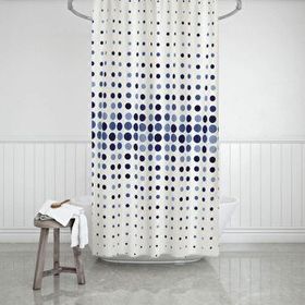 Zethome 4961 Evdy Tek Kanat Mavi Banyo Perdesi