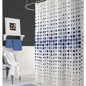 Zethome 4961 Evdy Tek Kanat Mavi Banyo Perdesi