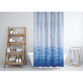 Zethome 5020 Jackline Çift Kanat Mavi 120x200 cm Duş Perdesi