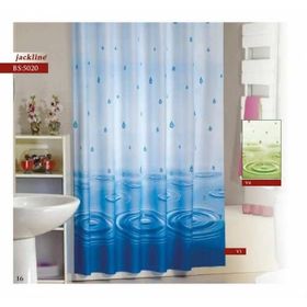 Zethome 5020 Jackline Çift Kanat Mavi 120x200 cm Duş Perdesi