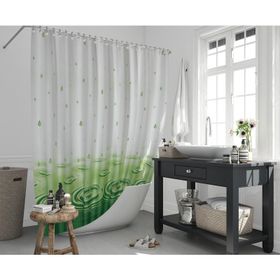 Zethome 5020 Jackline Çift Kanat Yeşil Banyo Perdesi