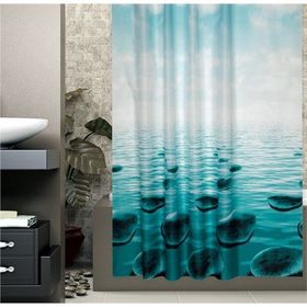 Zethome 5075 Tropik Çift Kanat Banyo Perdesi