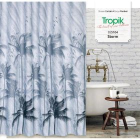 Zethome 5104 Tropik Çift Kanat Banyo Perdesi