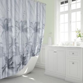 Zethome 5104 Tropik Çift Kanat Banyo Perdesi