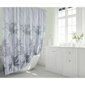 Zethome 5104 Tropik Çift Kanat Banyo Perdesi