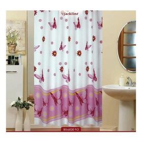 Zethome Jackline 6020 Pembe 1x180x200 cm Tek Kanat Banyo Duş Perdesi