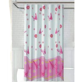 Zethome Jackline 6020 Pembe 1x180x200 cm Tek Kanat Banyo Duş Perdesi