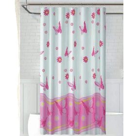 Zethome Jackline 6020 Pembe 1x180x200 cm Tek Kanat Banyo Duş Perdesi