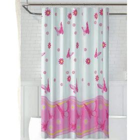 Zethome Jackline 6020 Pembe 1x180x200 cm Tek Kanat Banyo Duş Perdesi