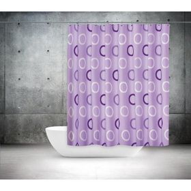 Zethome Tropik 5033 2X120x200 cm Lila Banyo Duş Perdesi