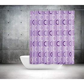 Zethome Tropik 5033 2X120x200 cm Lila Banyo Duş Perdesi