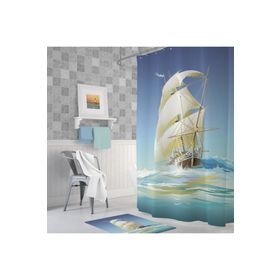 Zethome Tropik Stone And Reed 1x180x200 cm Tek Kanat Banyo Duş Perdesi