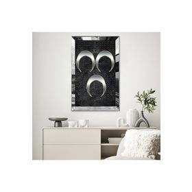 Zevahir 3 Hilal 20x30 Gümüş Gold Aynalı Pleksi Çerçeveli MDF Tablo